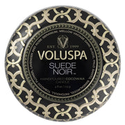 Voluspa SUEDE NOIR MINI TIN CANDLE