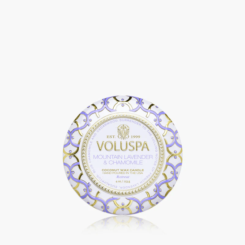 Voluspa Unclassified Mountain Lavender & Chamomile Mini Tin Candle