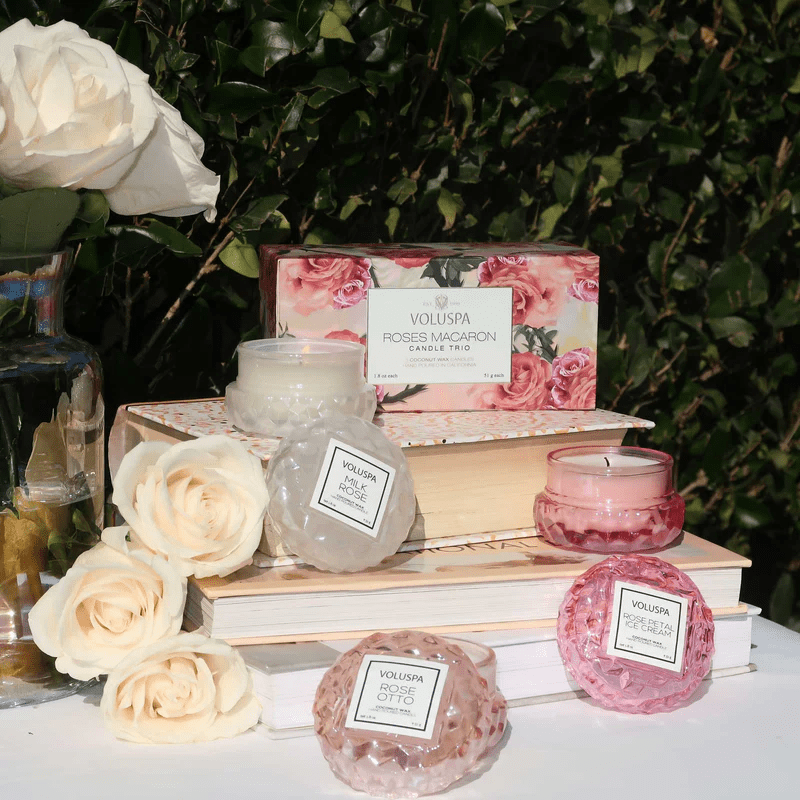Voluspa Unclassified Roses Macaron Trio Gift Set