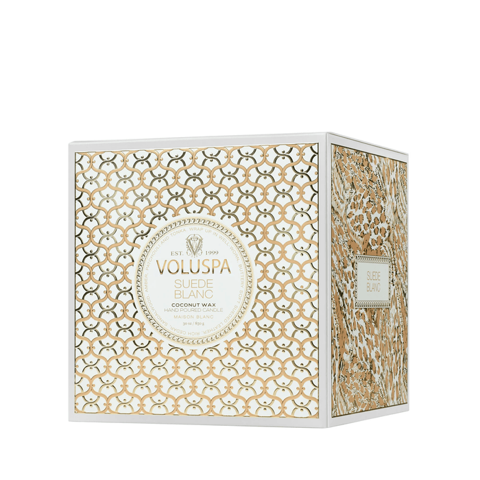 Voluspa Unclassified Suede Blanc Luxe Candle