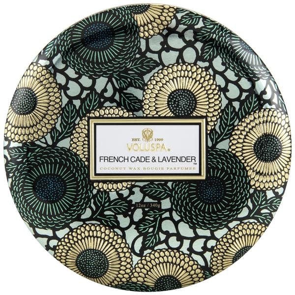Voluspa Voluspa French Cade & Lavender 3 Wick Candle in Decorative Tin