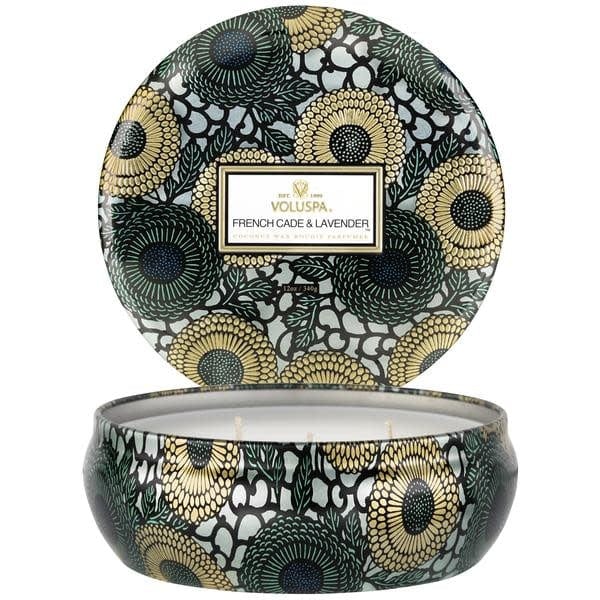 Voluspa Voluspa French Cade & Lavender 3 Wick Candle in Decorative Tin
