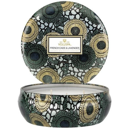 Voluspa Voluspa French Cade & Lavender 3 Wick Candle in Decorative Tin
