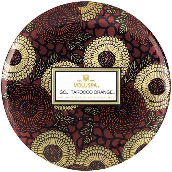 Voluspa Voluspa Goji & Tarocco Orange 3 Wick Candle in Decorative Tin