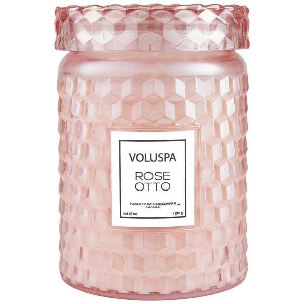 Voluspa Voluspa Rose Otto large Glass Jar with Lid
