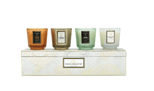 Voluspa WINTER WHITE 4 PEDESTAL CANDLE GIFT SET ASSORTED GIFT SET