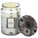 Voluspa Yashioka Gardenia Large Embossed Metallic Glass Jar Candle