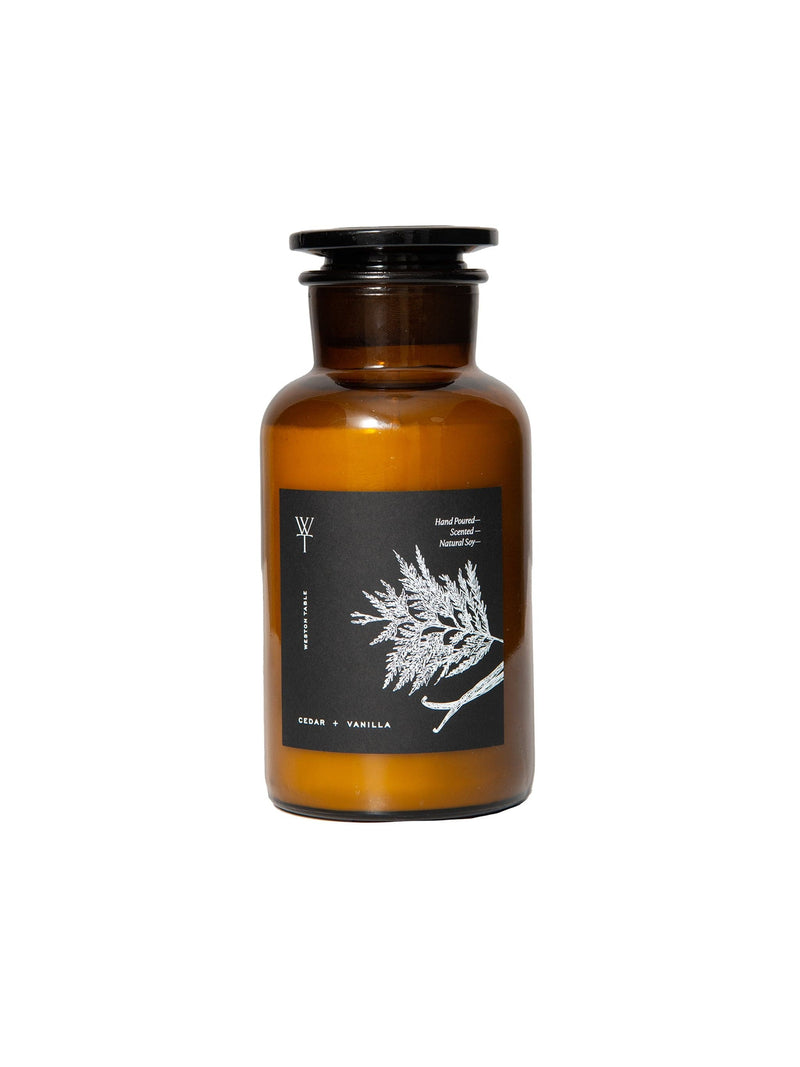 Weston Table Candles Apothecary Cedar and Vanilla Candle