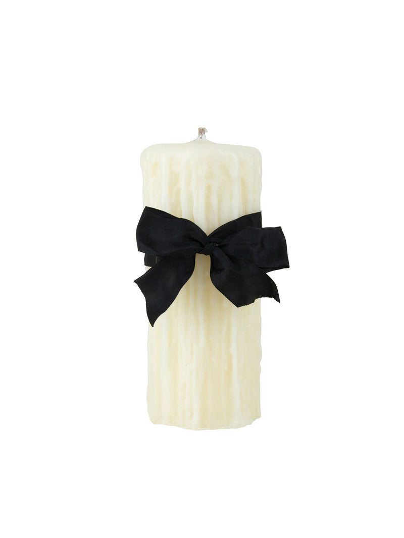 Weston Table Candles Beeswax Drip Pillar Candle 4.5 Inch Diameter