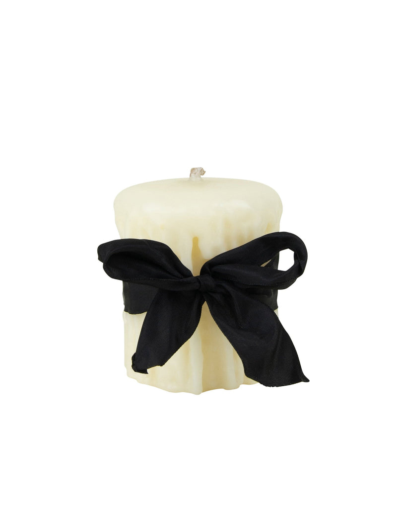 Weston Table Candles Beeswax Drip Pillar Candle 4.5 Inch Diameter