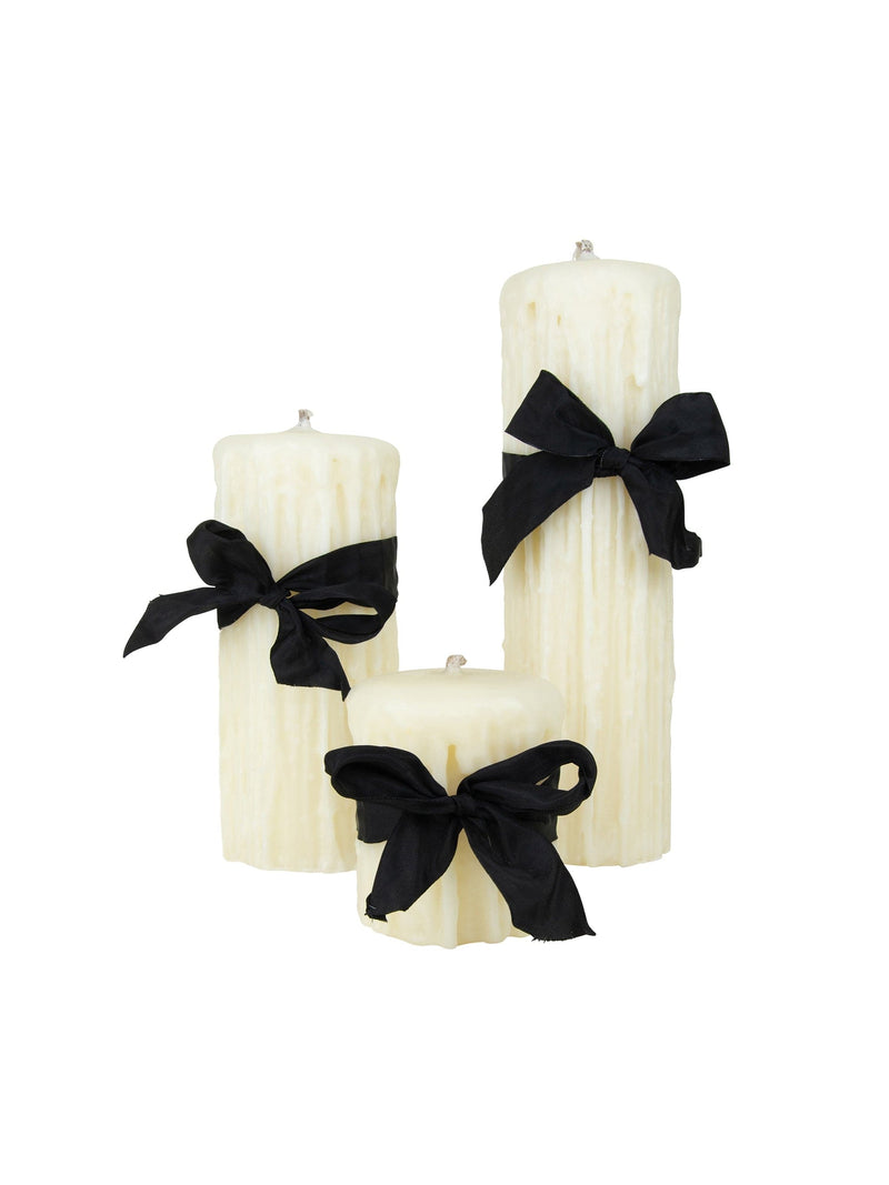 Weston Table Candles Beeswax Drip Pillar Candle 4.5 Inch Diameter