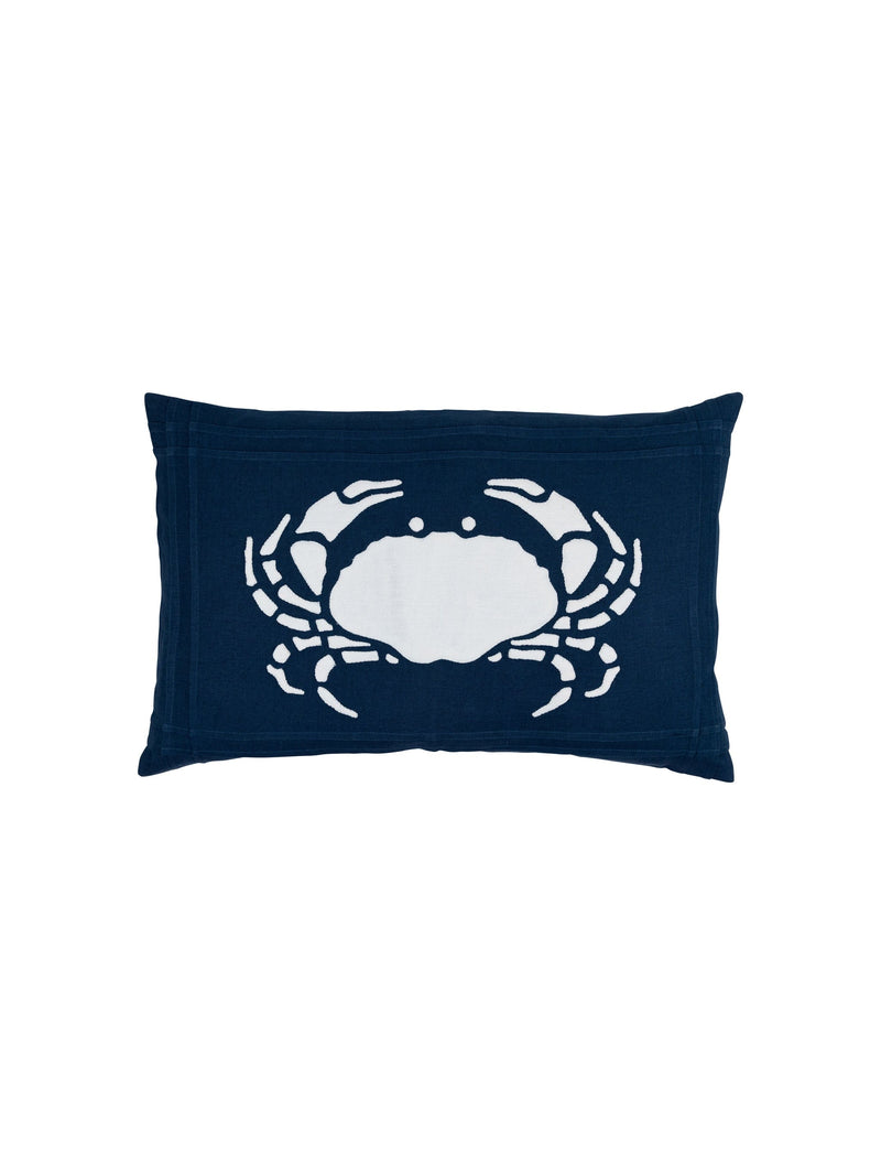 Weston Table Pillows Blue Crab Linen Pillow