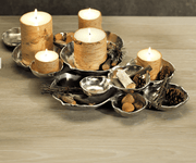 zodax Bowls Cluster of Twelve Round Serving Bowls - Nickel