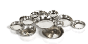 zodax Bowls Cluster of Twelve Round Serving Bowls - Nickel
