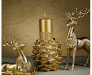 zodax Deer Golden Deer with Floral Wreath - Sitting