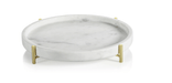 zodax Trays Palomar Round Marble Tray on Metal Stand - Large